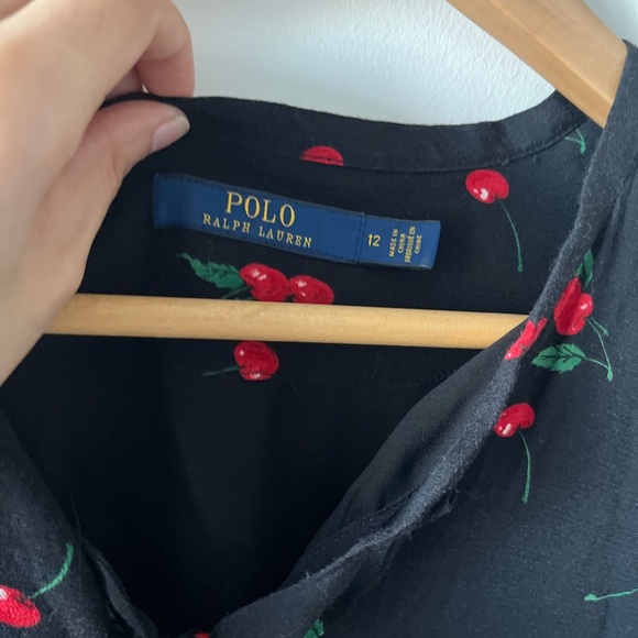 Polo Ralph Lauren Black Dress with Cherry Print - Picture 3 of 8